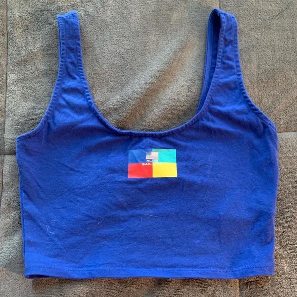 Cropped Blue Tank